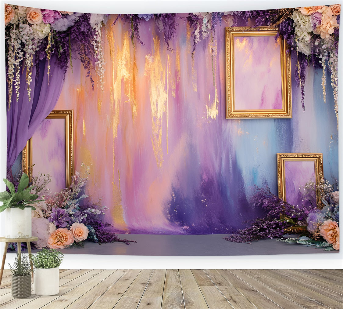 Boudoir-Fotokulissen Blumenarrangements Verträumte Pastellfarben Hintergrund BRP1-482