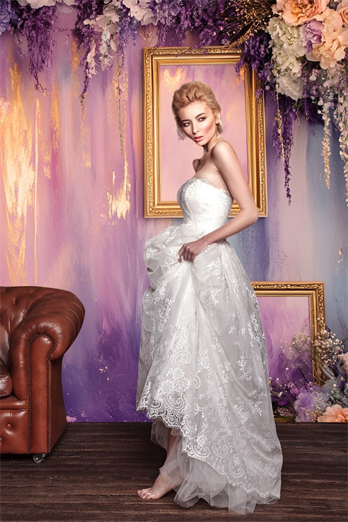 Boudoir-Fotokulissen Blumenarrangements Verträumte Pastellfarben Hintergrund BRP1-482