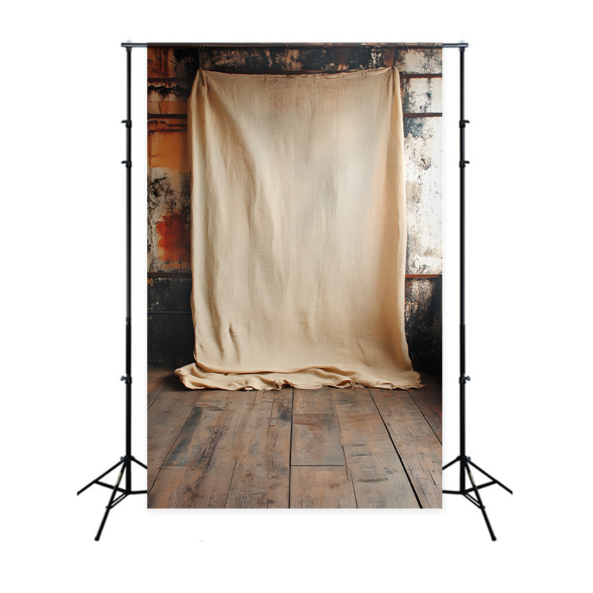 Boudoir Backdrop Ideen Vintage Beige Stoff Boden Hintergrund BRP1-489