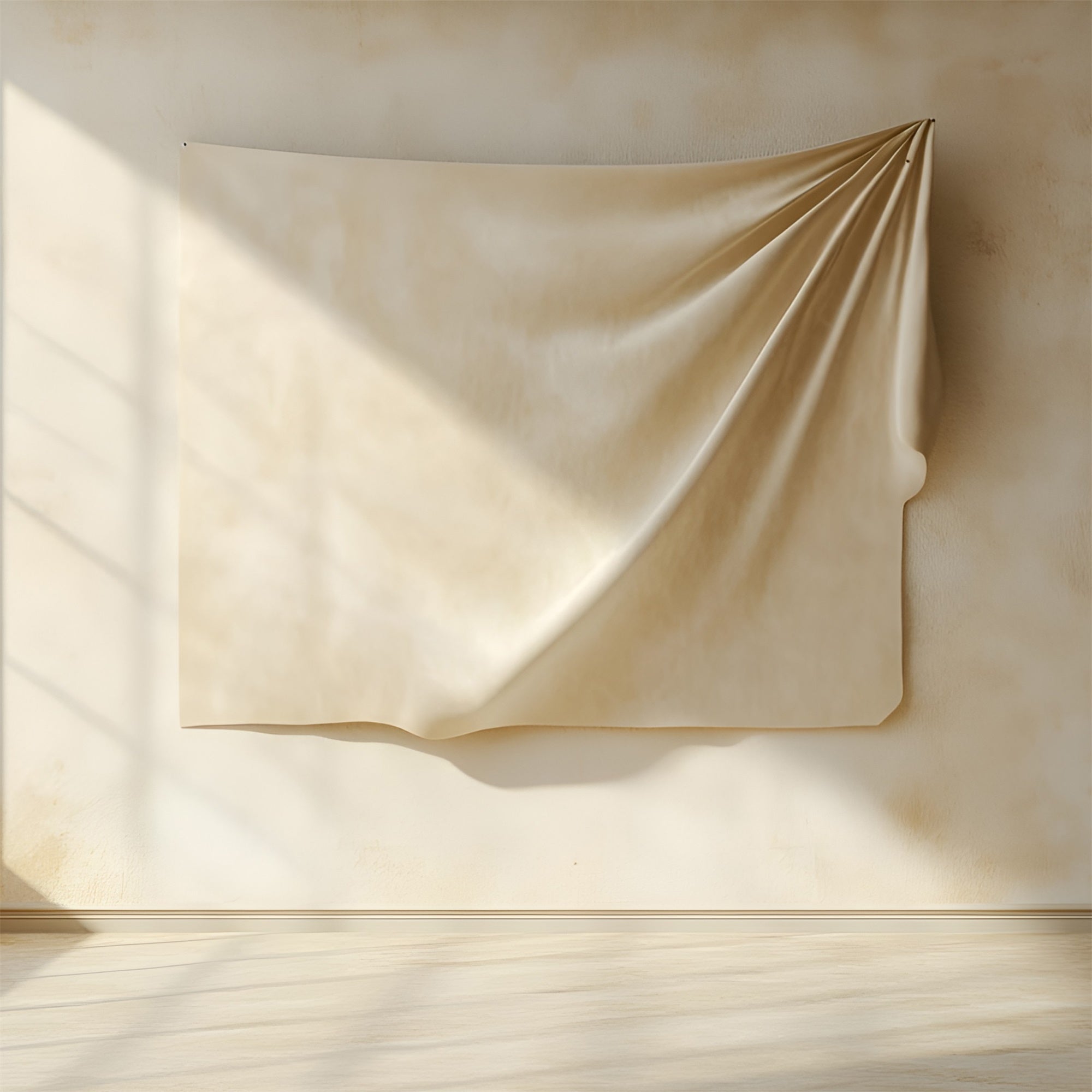 Boudoir Fotografie Kulissen Künstlerisch Drapiert Beige Minimalistisch Kulisse BRP1-490