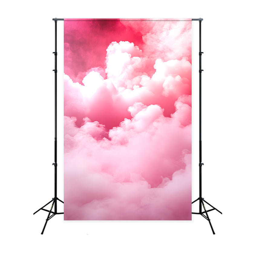 Backdrops Für Boudoir Rosa Flauschige Wolken Fotografie Hintergrund BRP1-491