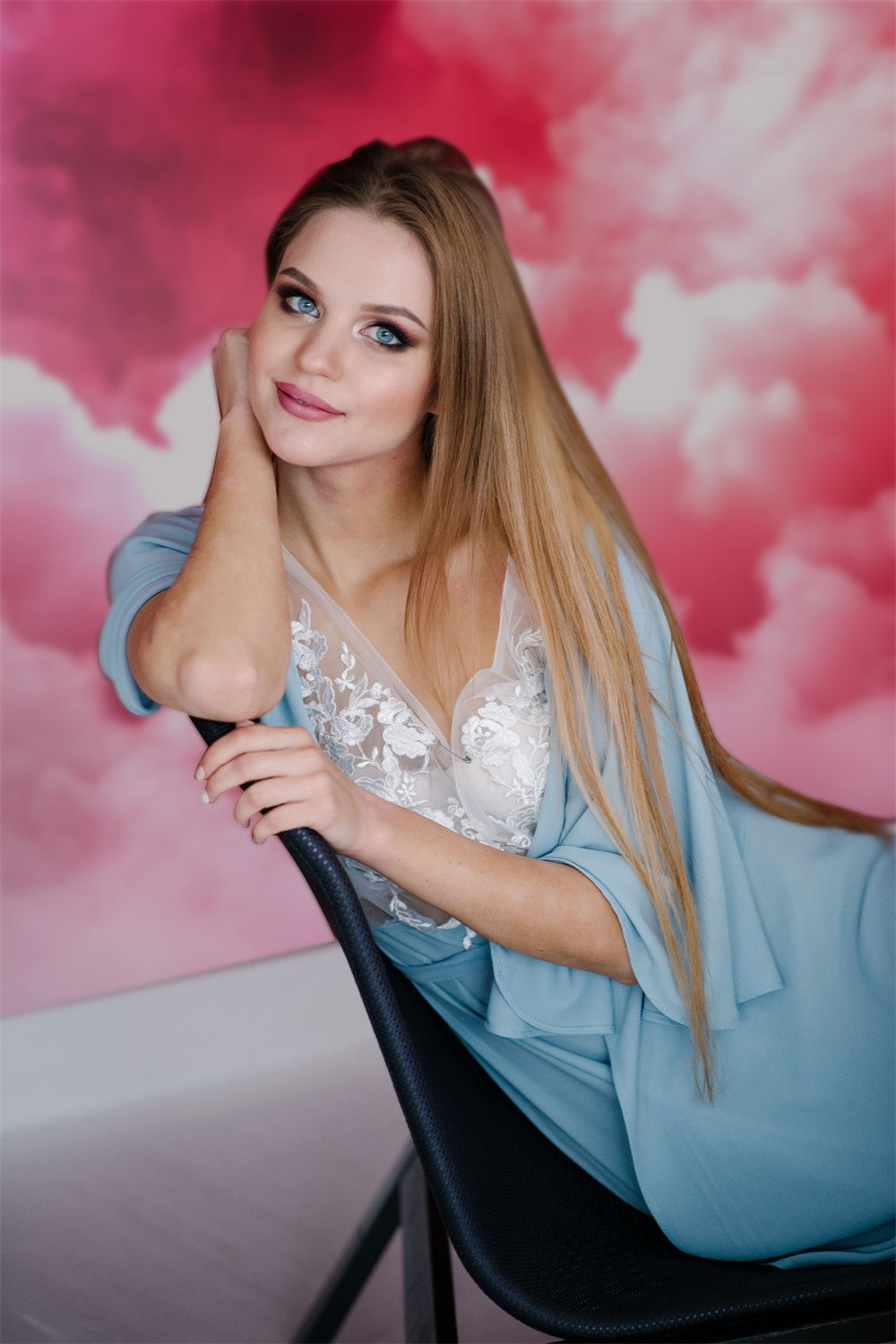 Backdrops Für Boudoir Rosa Flauschige Wolken Fotografie Hintergrund BRP1-491
