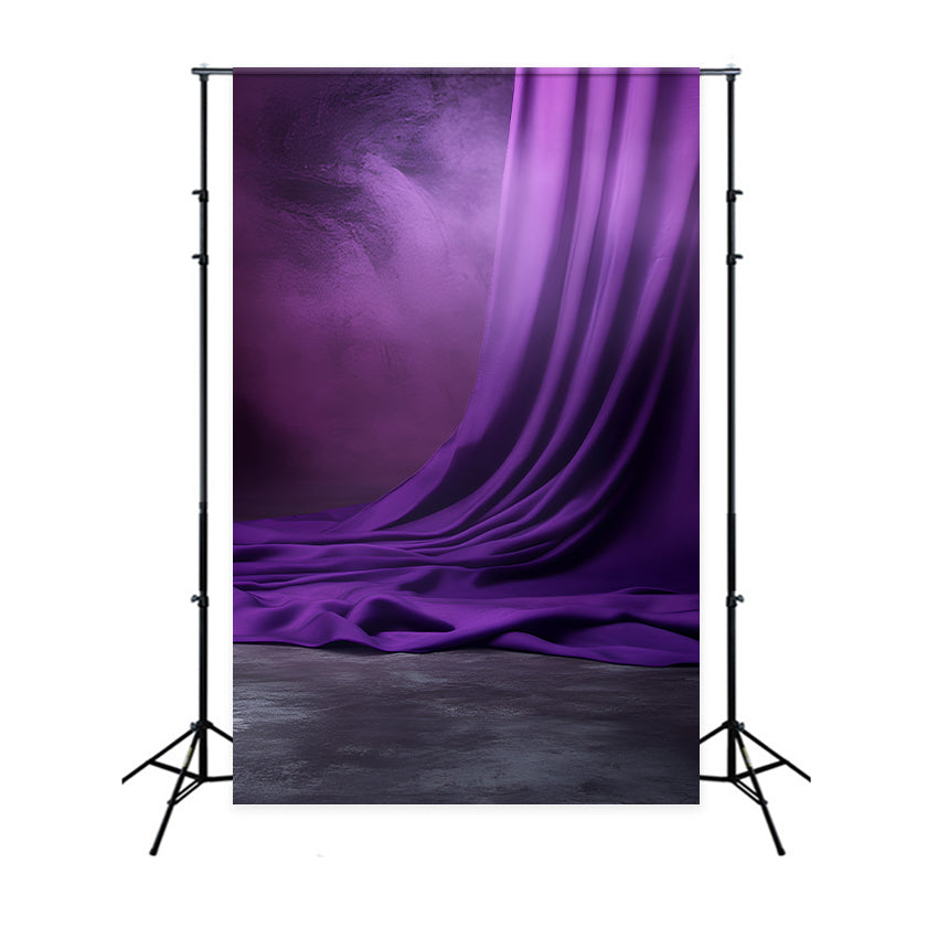 Boudoir Backdrop Royal Drapiert Lila Weich Hintergrund BRP1-492