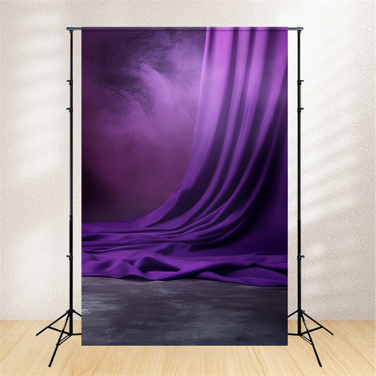 Boudoir Backdrop Royal Drapiert Lila Weich Hintergrund BRP1-492
