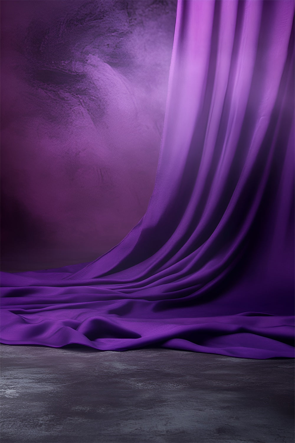 Boudoir Backdrop Royal Drapiert Lila Weich Hintergrund BRP1-492