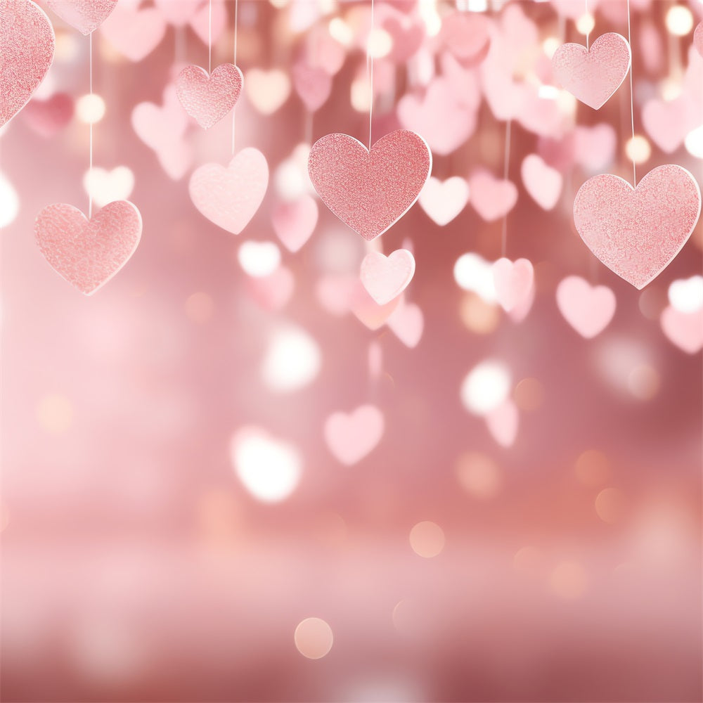 Valentinstag Backdrop Rosa Herz Funkeln Glühen Backdrop BRP1-81