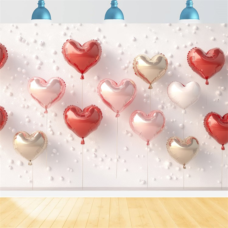Valentinstag Fotohintergrund Festliches Herz Ballon Wandhintergrund BRP1-99