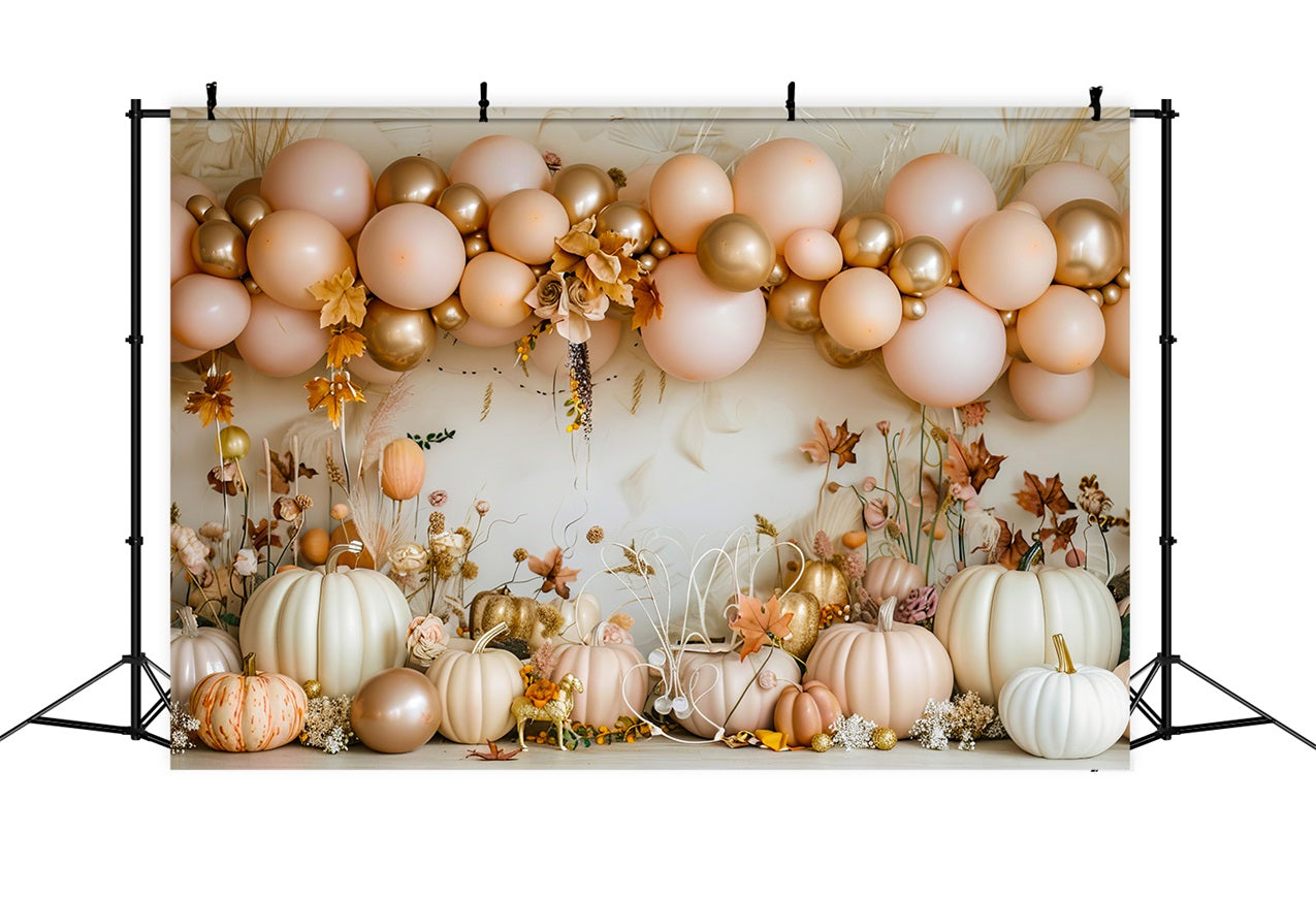 Elegante Ballons Kürbis Ernte Boho Hintergrund BRP10-106