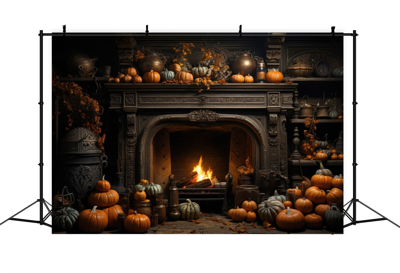 Halloween Hintergrund Warmer Kürbis Herd Halloween Dekor Hintergrund BRP10-166