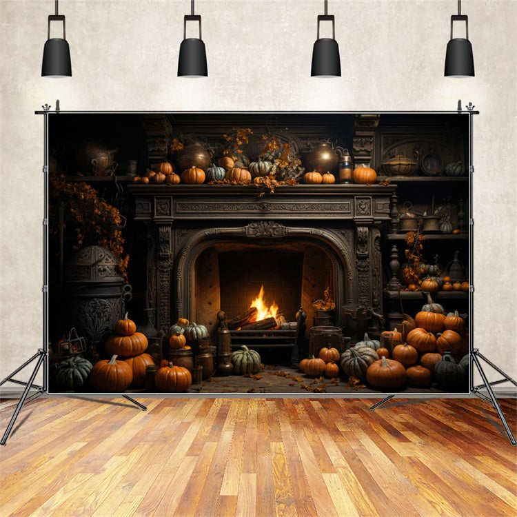 Halloween Hintergrund Warmer Kürbis Herd Halloween Dekor Hintergrund BRP10-166