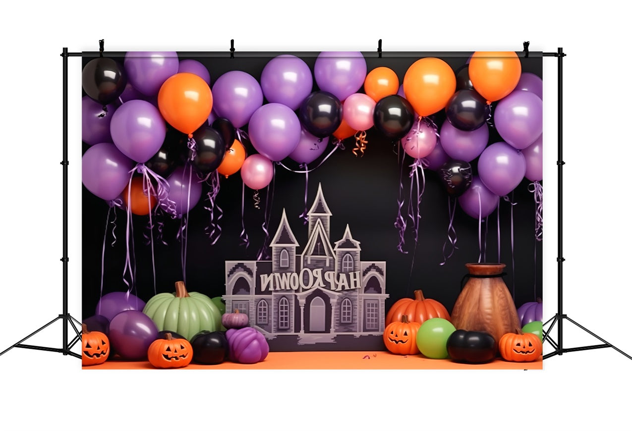 Hintergrund Halloween Skurrile Halloween-Feier-Szene Hintergrund BRP10-175