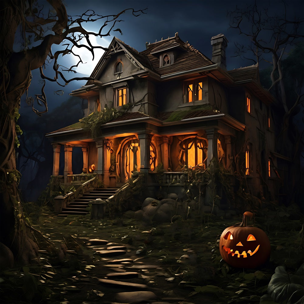 Halloween Hintergrund Fotografie Spukhaus Kürbis Hintergrund UK BRP10-182