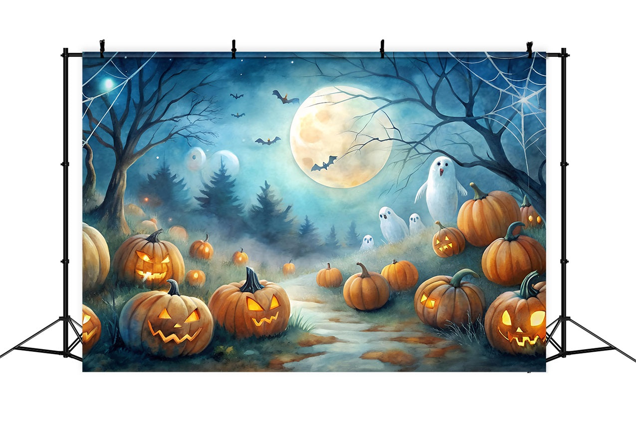 Halloween Fotohintergrund Kürbishain Gespenster Hintergrund BRP10-183