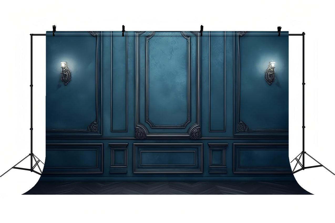 Retro-Hintergrund Fotografie Chic Blau Eleganz Hintergrund BRP10-275