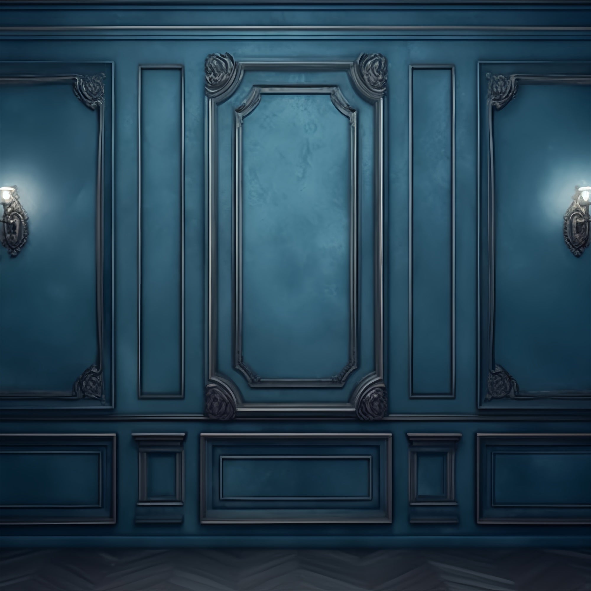 Retro-Hintergrund Fotografie Chic Blau Eleganz Hintergrund BRP10-275