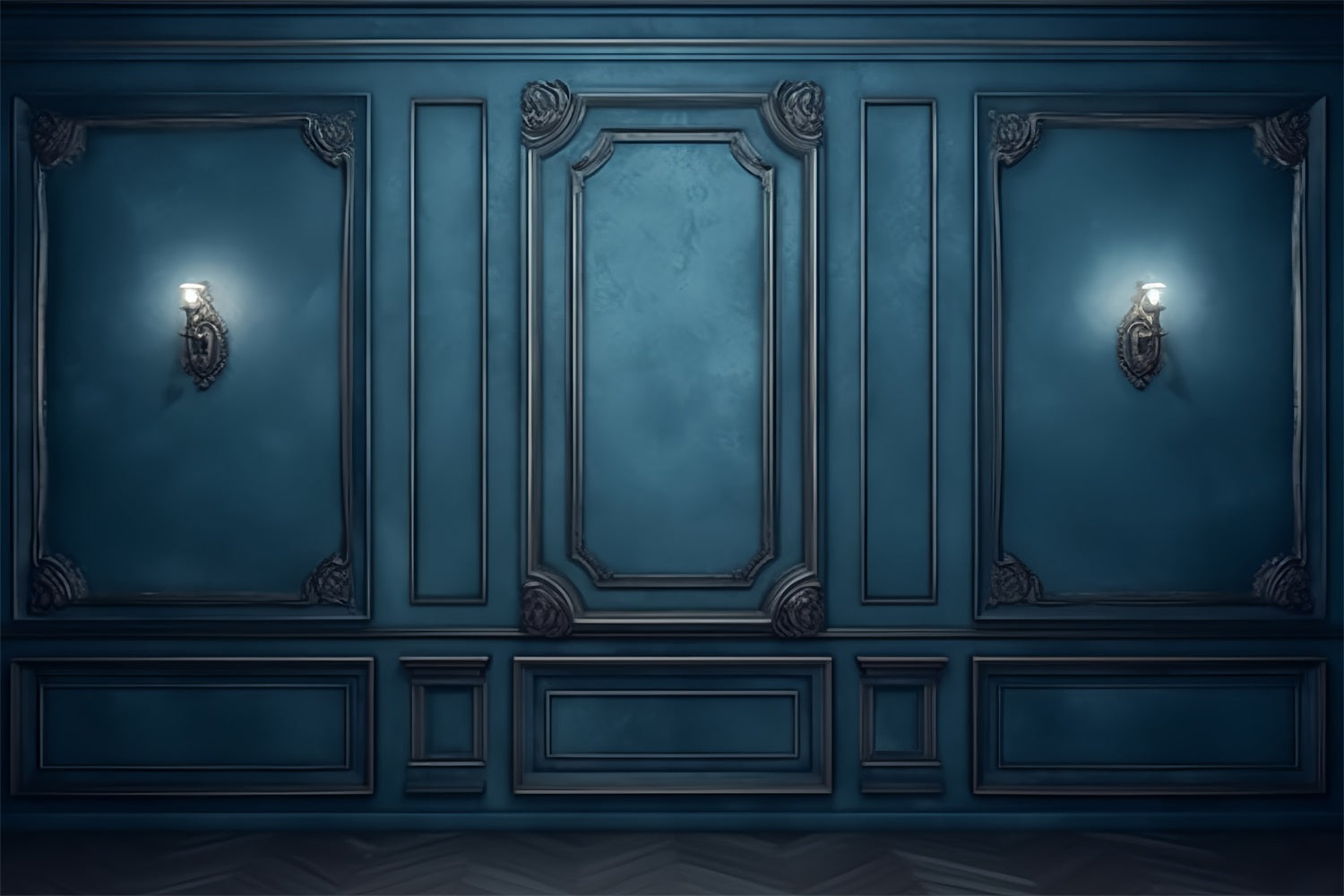 Retro-Hintergrund Fotografie Chic Blau Eleganz Hintergrund BRP10-275