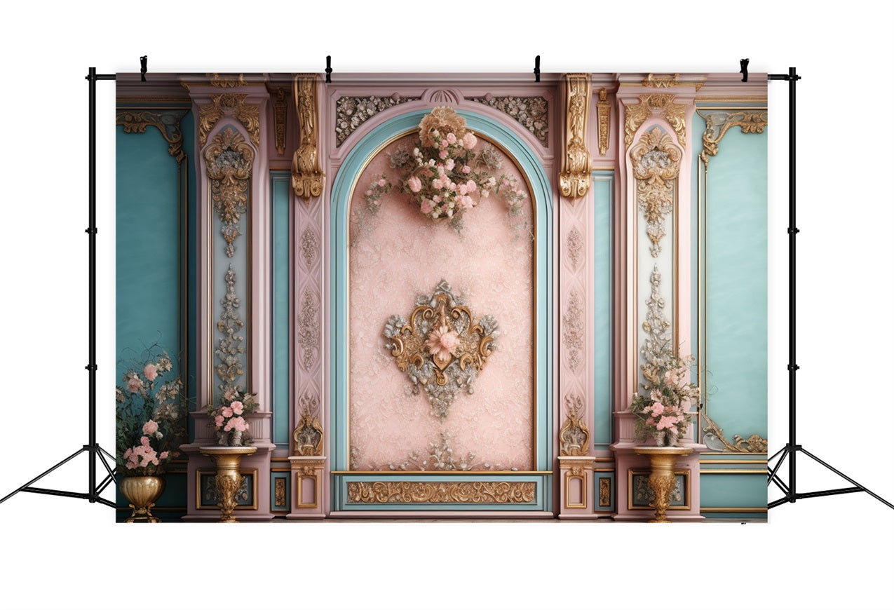 Retro Hintergrund Pastell Floral Dreams Design Wandhintergrund BRP10-281