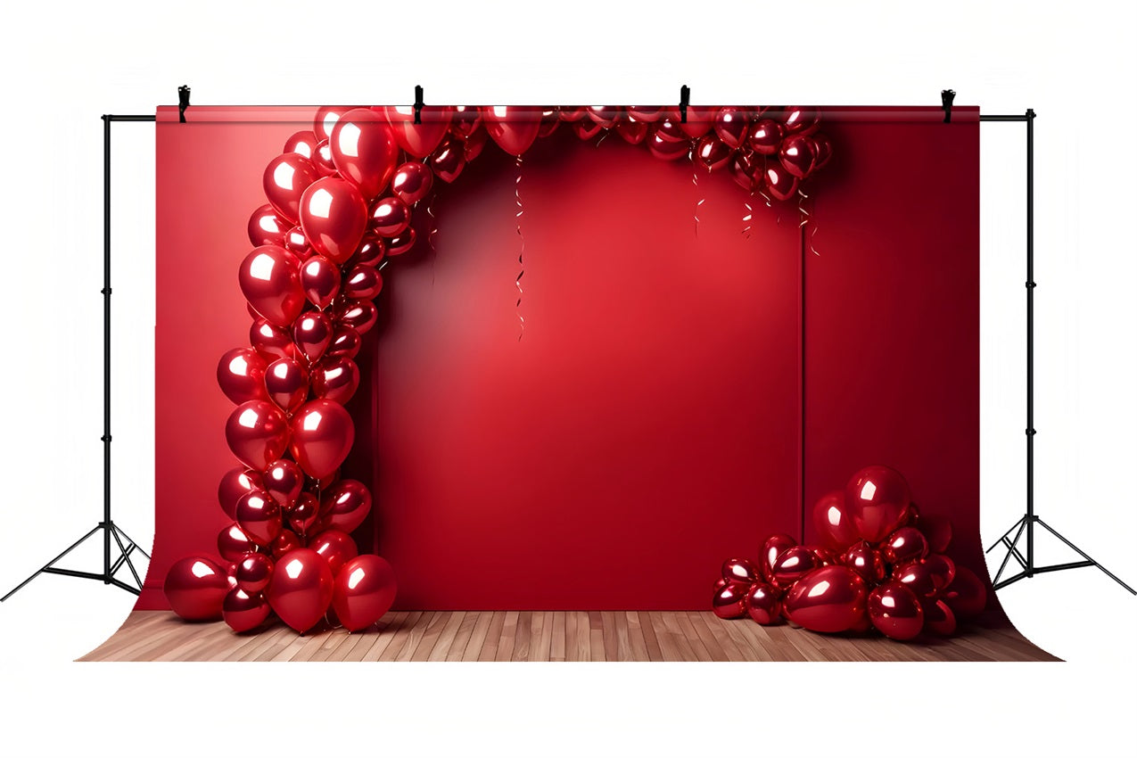 Retro Wand Fotohintergrund Rot Ballon Bogen Hintergrund BRP10-289