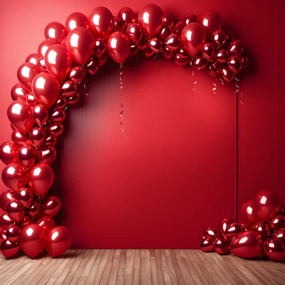 Retro Wand Fotohintergrund Rot Ballon Bogen Hintergrund BRP10-289