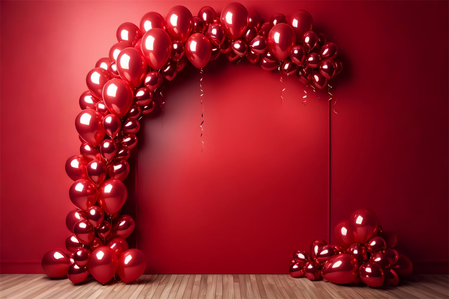 Retro Wand Fotohintergrund Rot Ballon Bogen Hintergrund BRP10-289