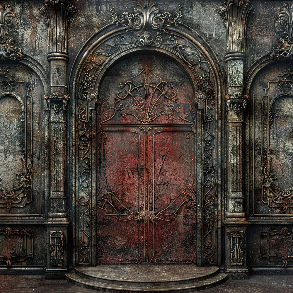 Hintergrund Vintage Wand Verzierte Metall Fotografie Hintergrund BRP10-290