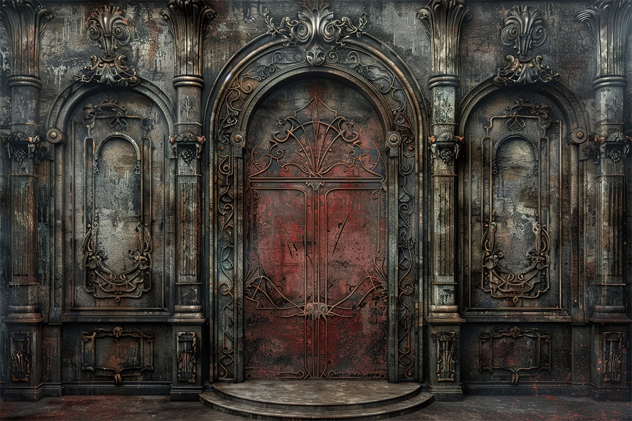 Hintergrund Vintage Wand Verzierte Metall Fotografie Hintergrund BRP10-290