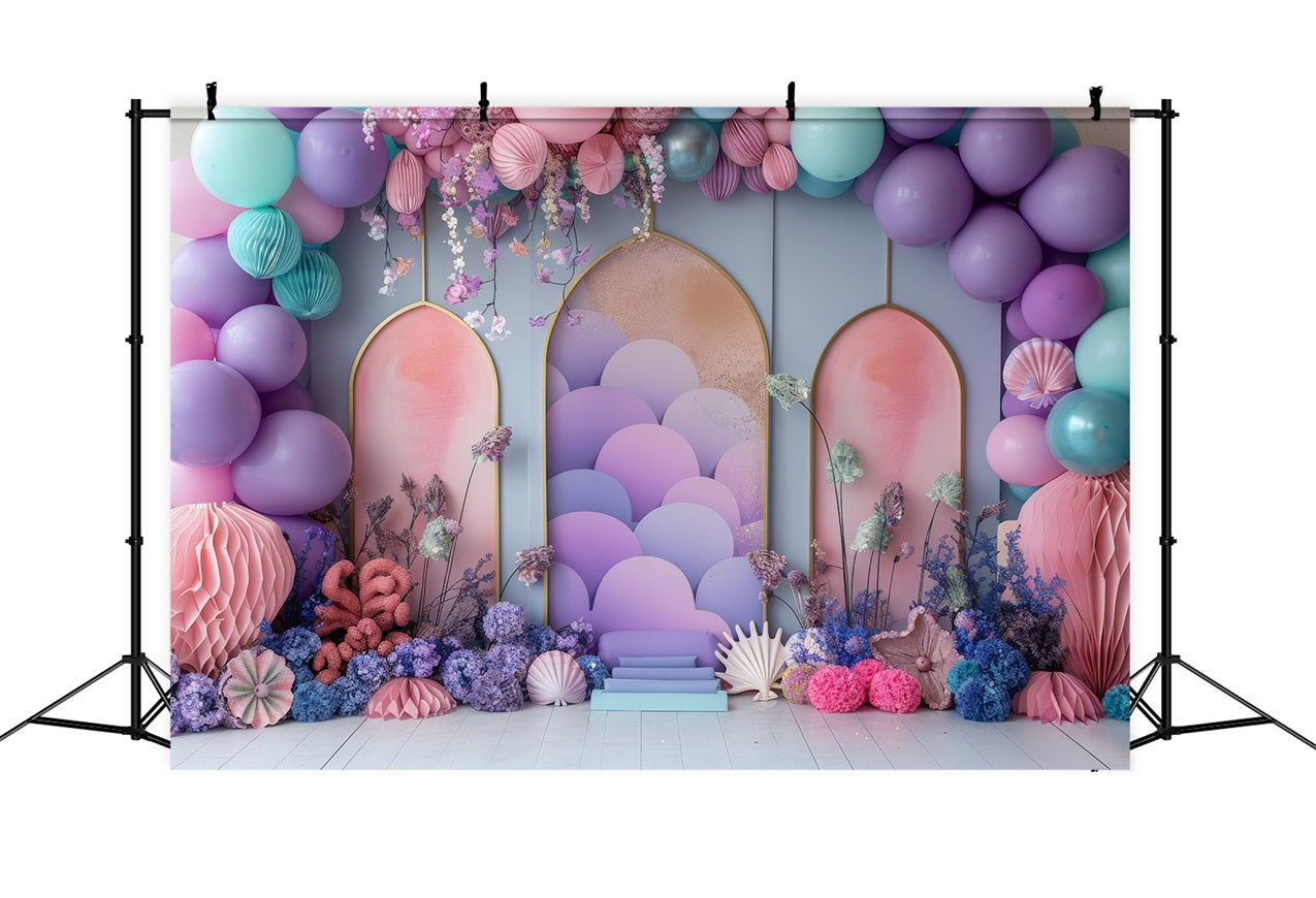 Geburtstag Hintergrund Pastell Ballon Party Hintergrund BRP10-302
