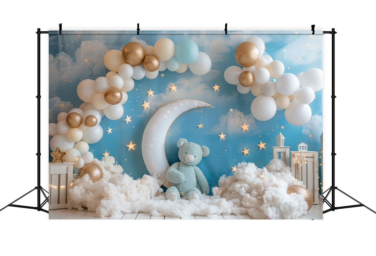 Hintergrund Geburtstag Nacht Himmel Mond Kinder Hintergrund BRP10-318