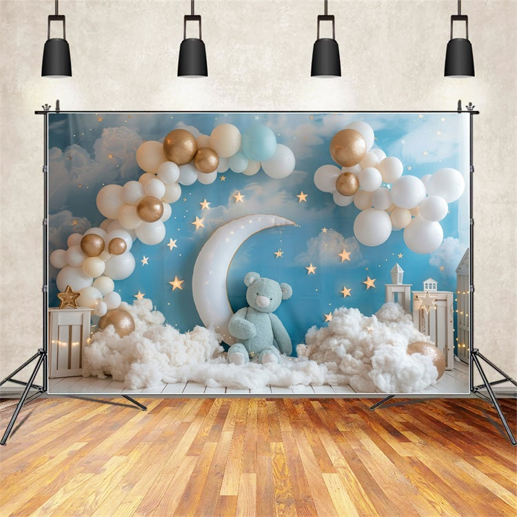 Hintergrund Geburtstag Nacht Himmel Mond Kinder Hintergrund BRP10-318
