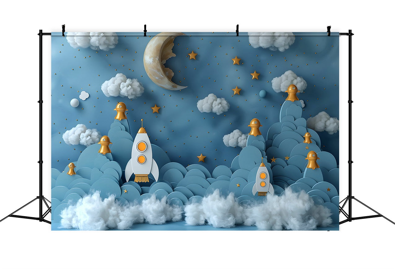 Geburtstag Fotoshooting Hintergrund Weltraumforschung Raketen Hintergrund BRP10-325