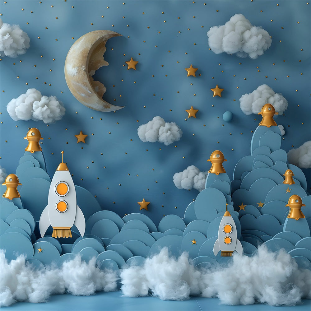 Geburtstag Fotoshooting Hintergrund Weltraumforschung Raketen Hintergrund BRP10-325