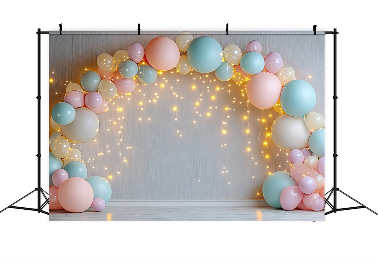 Happy Birthday Hintergrund Ballonbogen Lichter Hintergrund BRP10-349