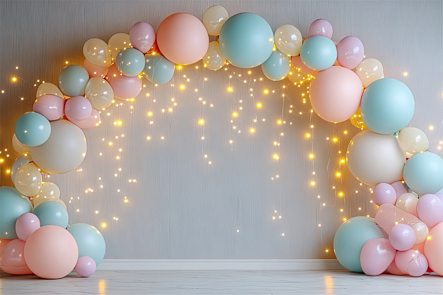 Happy Birthday Hintergrund Ballonbogen Lichter Hintergrund BRP10-349