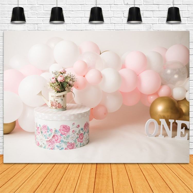 Hintergrund für 1. Geburtstag Gießkanne Ballon Hintergrund BRP10-358