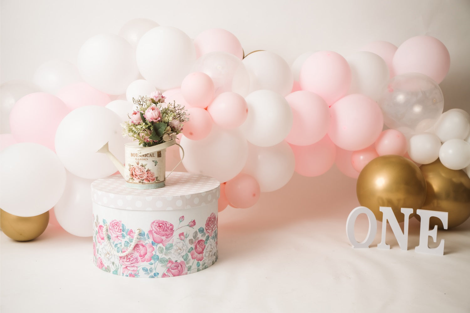 Hintergrund für 1. Geburtstag Gießkanne Ballon Hintergrund BRP10-358