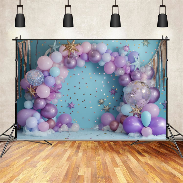 Hintergrund für Geburtstagsparty Sternennacht Ballonhintergrund BRP10-360