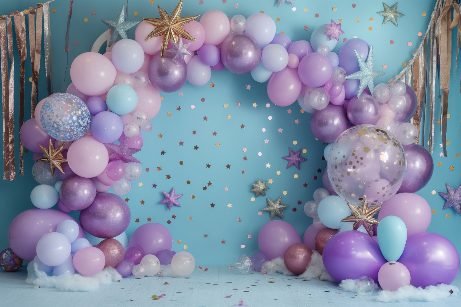 Hintergrund für Geburtstagsparty Sternennacht Ballonhintergrund BRP10-360