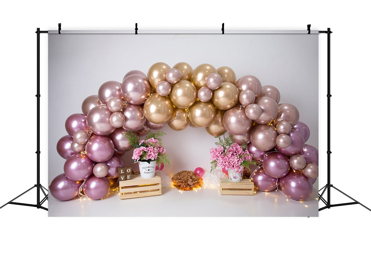 Happy Birthday Fotohintergrund Rose Ballon Hintergrund BRP10-371