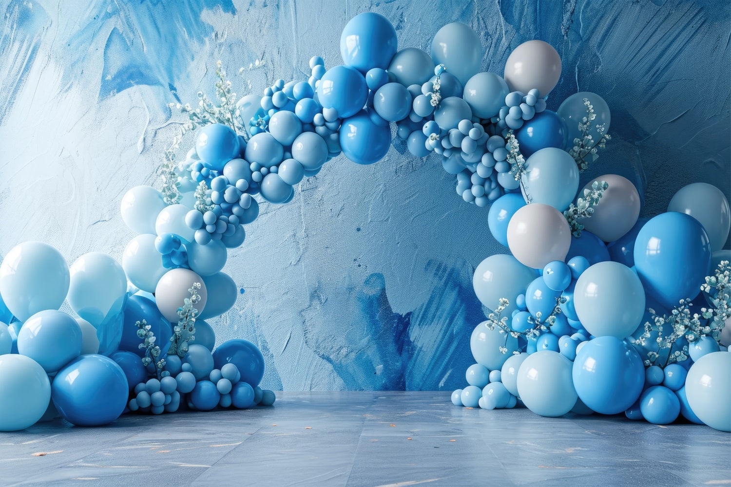 Blau Geburtstag Hintergrund Ballonbogen Hintergrund BRP10-375