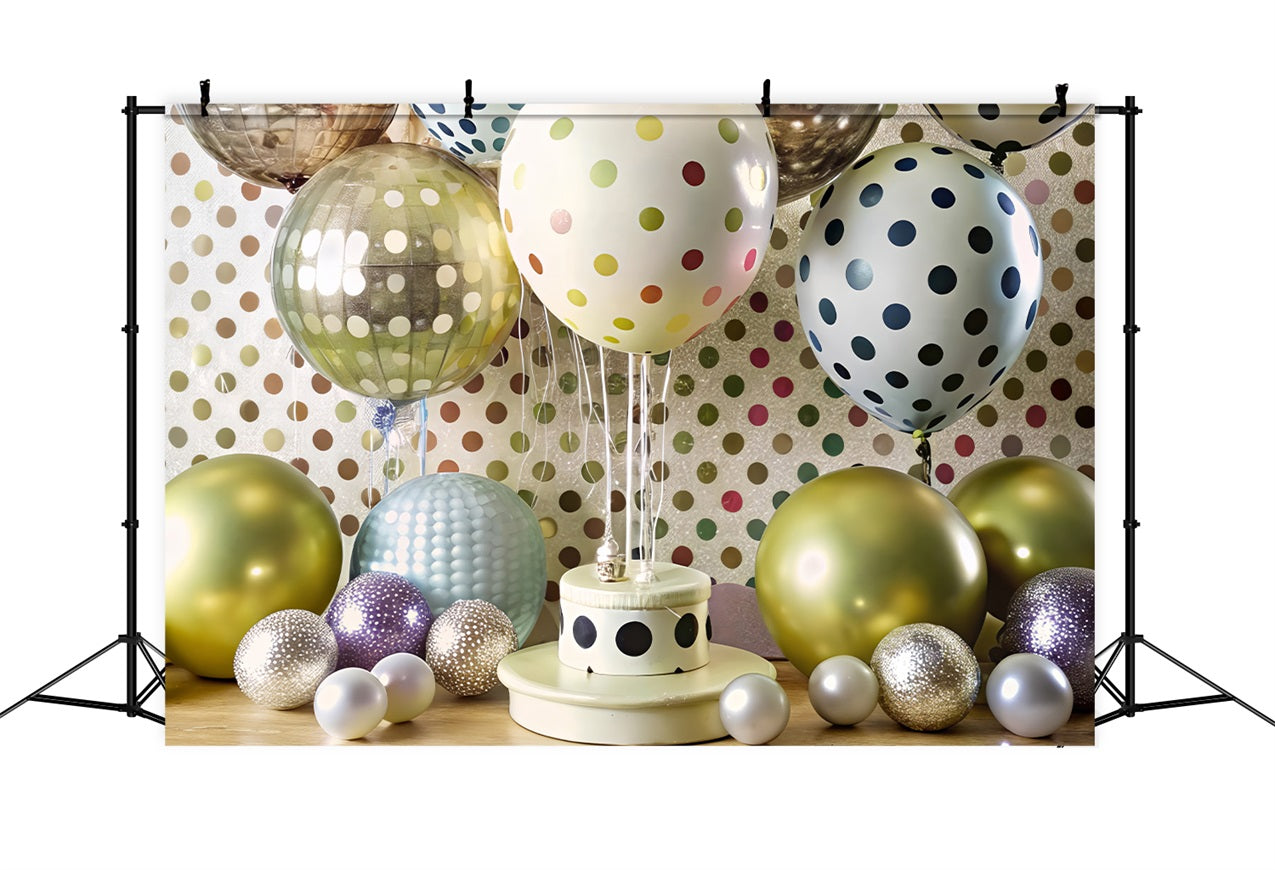 Kindergeburtstag Hintergrund Polka Dot Ballon Hintergrund BRP10-382