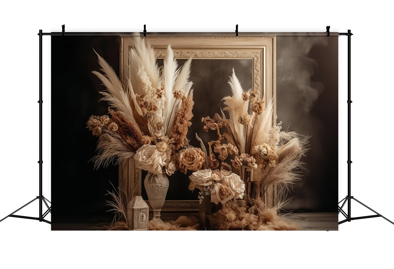 Boho Stil Elegante getrocknete Blumen Hintergrund BRP10-65