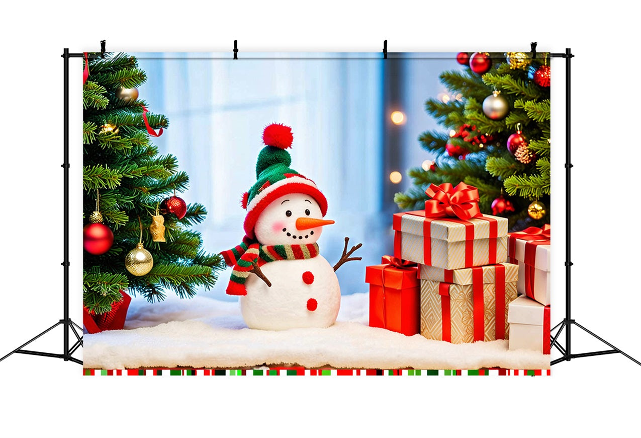 Backdrops für Weihnachten Schneemann Baum Geschenke Backdrop BRP11-206