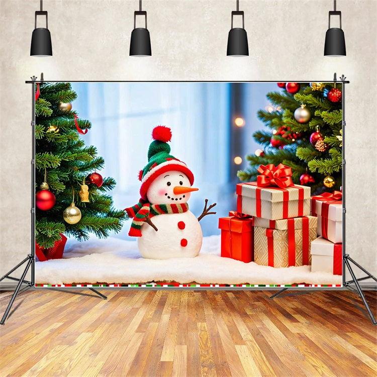 Backdrops für Weihnachten Schneemann Baum Geschenke Backdrop BRP11-206