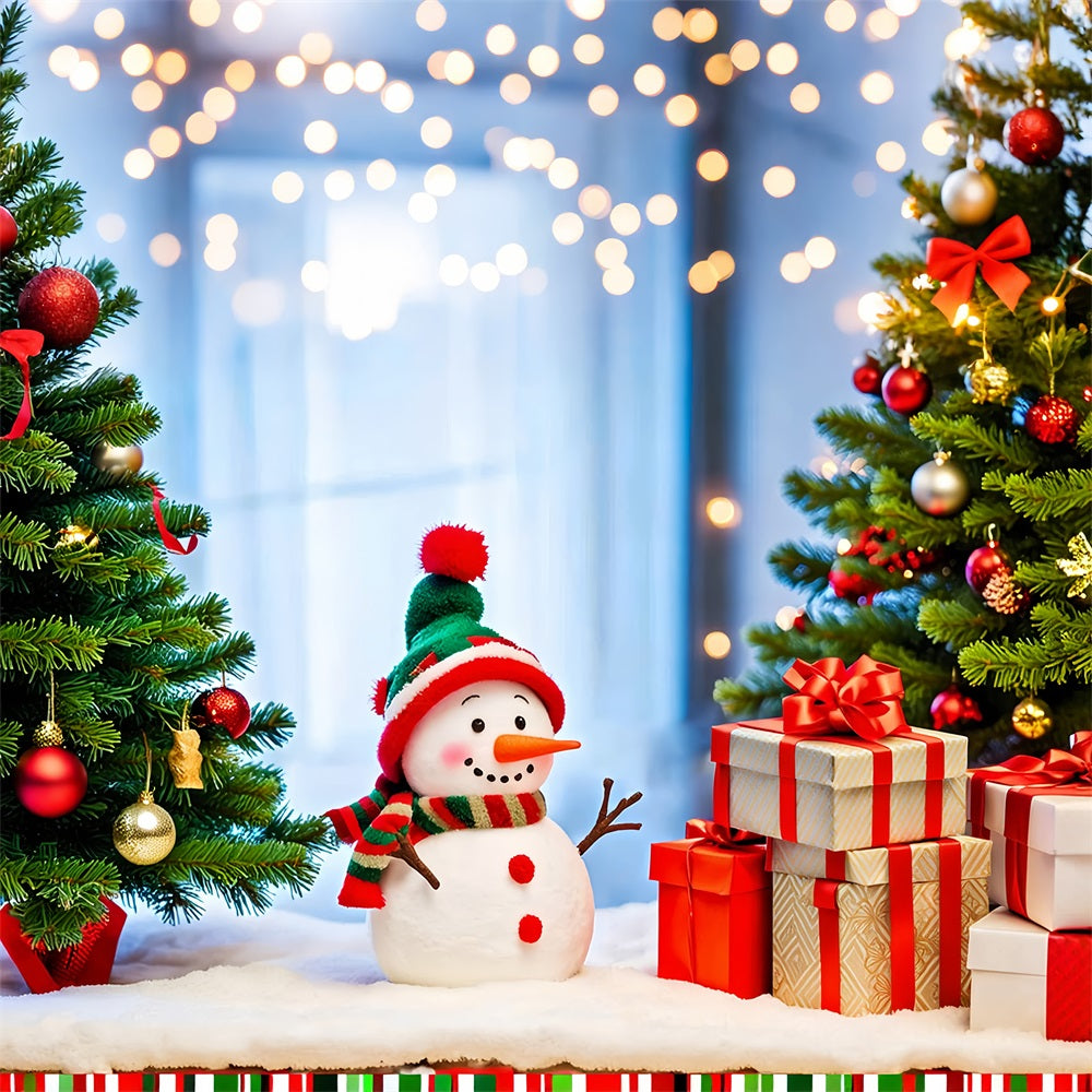 Backdrops für Weihnachten Schneemann Baum Geschenke Backdrop BRP11-206