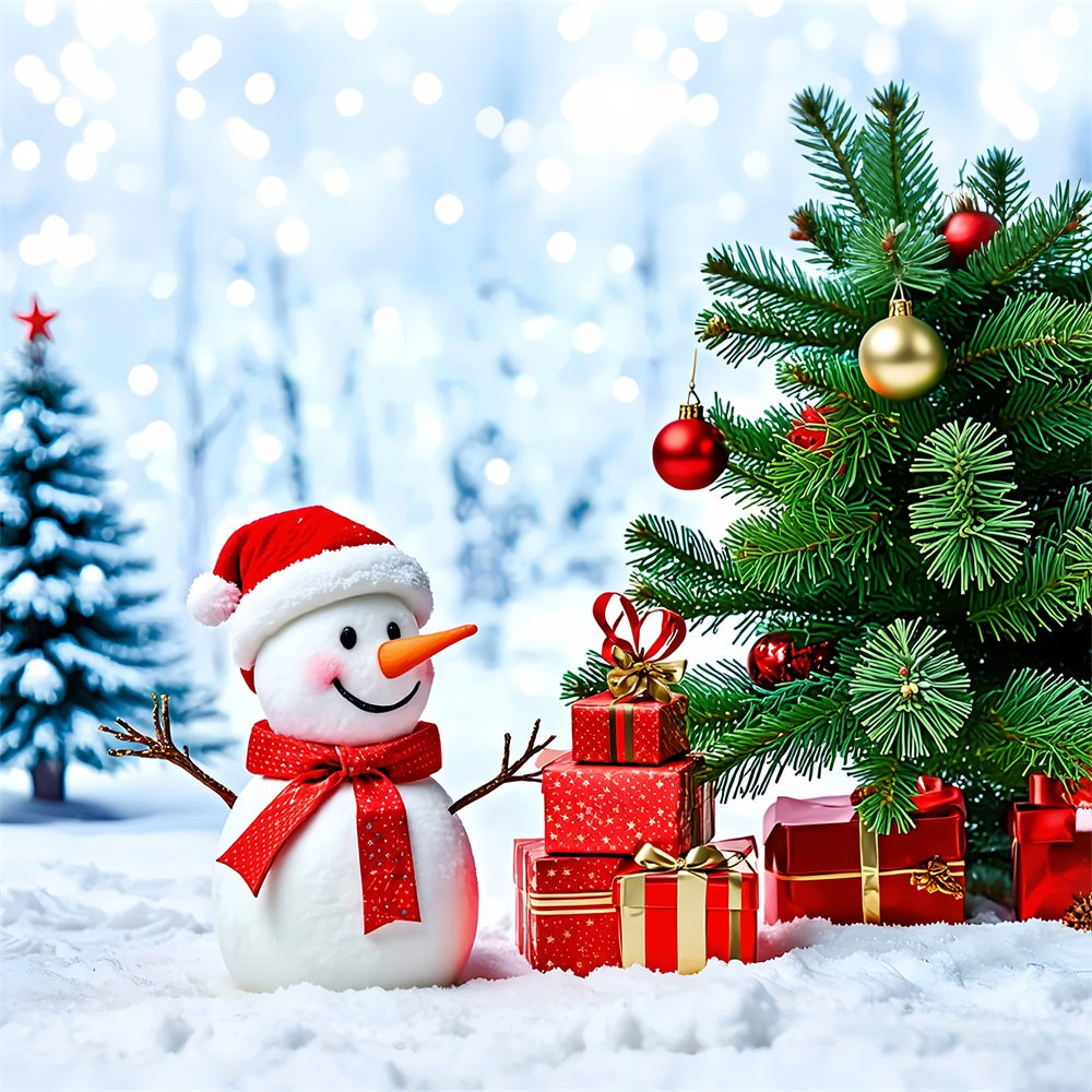 Frohe Weihnachten Backdrop Schneemann Verschneite Kulisse Backdrop BRP11-207