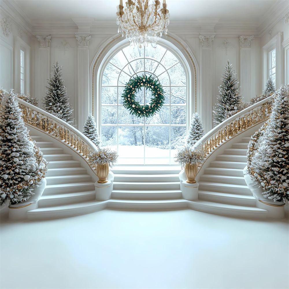 Backdrop Weihnachten Weiße Treppe Celebration Backdrop BRP11-243