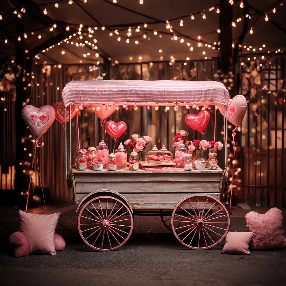 Backdrop Valentinstag Holz Vintage Candy Stand Backdrop BRP11-386