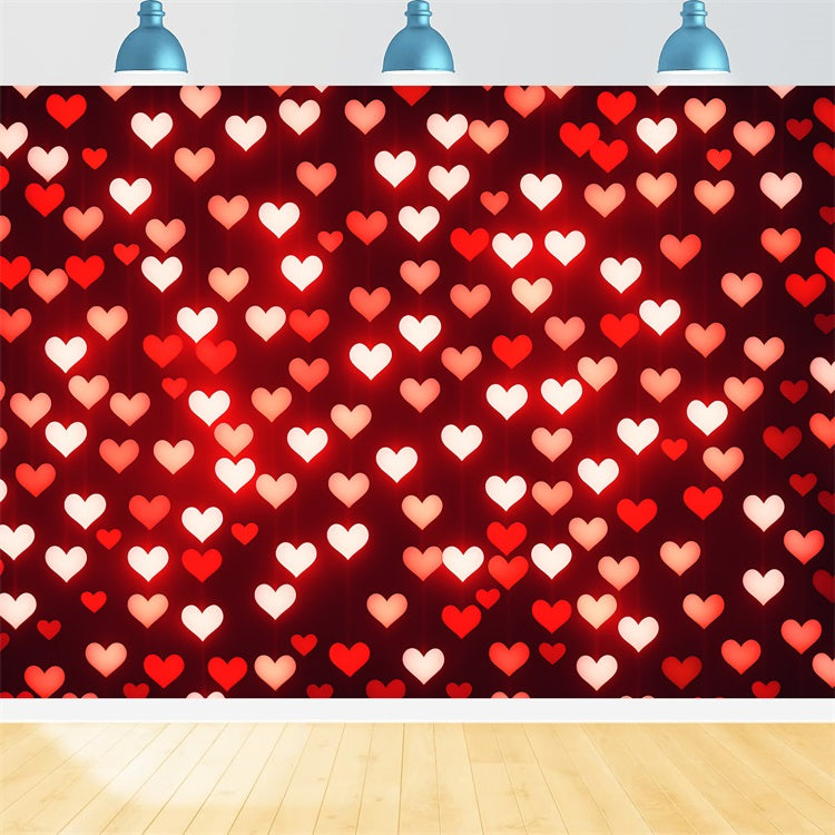 Valentinstag Backdrop Ideen Rote Herzen Romantische Kulisse BRP11-451