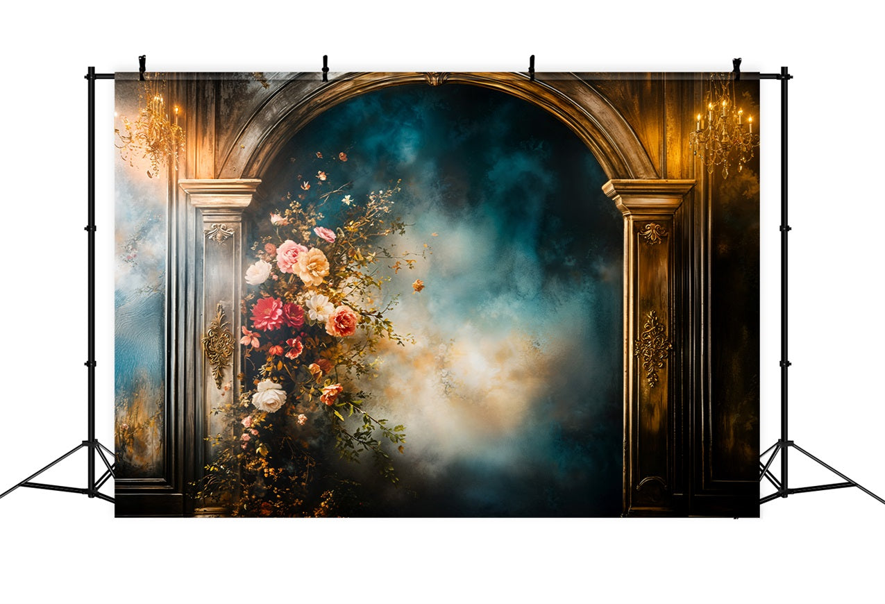 Vintage Fotohintergrund Floral Retro Wandhintergrund BRP11-554