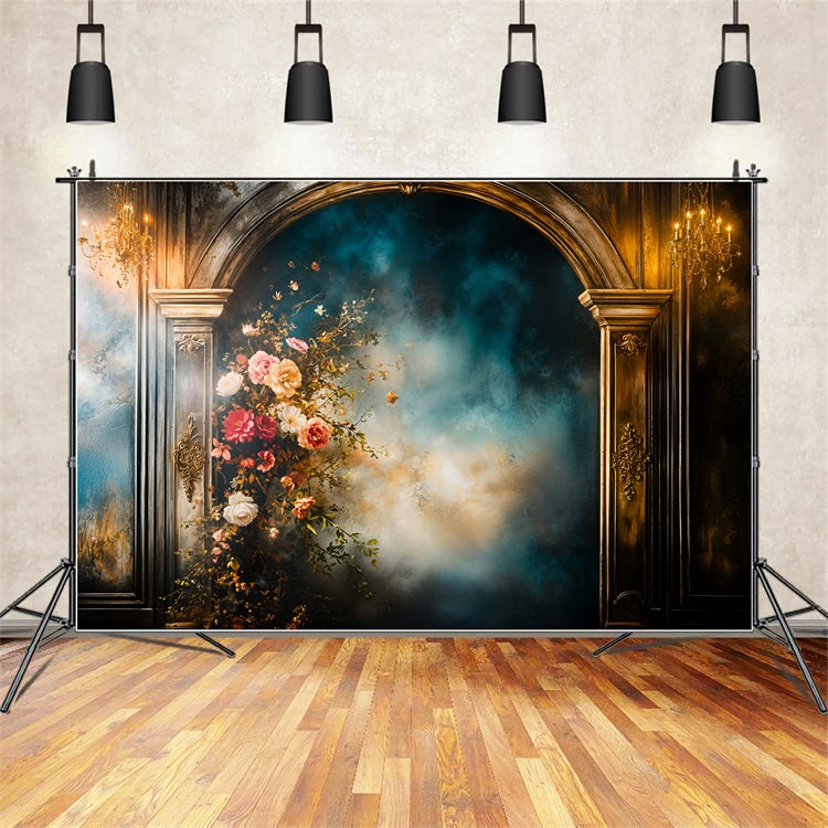 Vintage Fotohintergrund Floral Retro Wandhintergrund BRP11-554